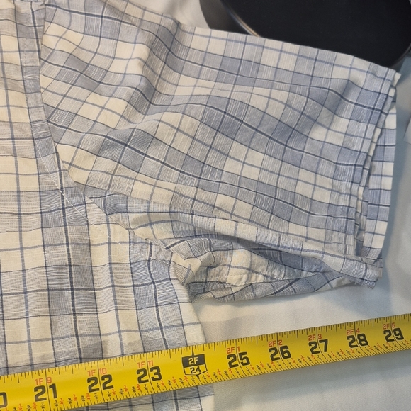 Van Heusen XXL Short Sleeve Blue and White Casual Button Down Shirt - Picture 7 of 13
